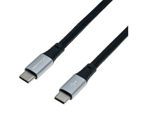 Дата кабель USB 3.1 Type-C to Type-C Grand-X (TPC-02), зображення 2 Дата кабель USB 3.1 Type-C to Type-C Grand-X (TPC-02), зображення 2