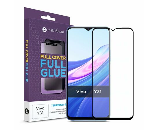Стекло защитное MakeFuture Vivo Y31 Full Cover Full Glue (MGF-VY31)