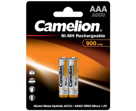 Акумулятор Camelion AAA 900mAh Ni-MH * 2 R03-2BL (NH-AAA900BP2)