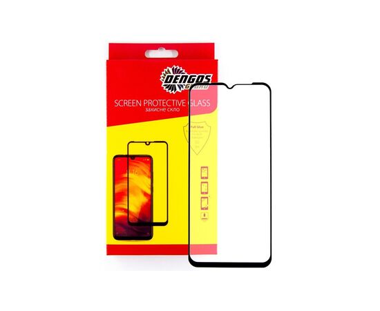 Скло захисне Dengos Full Glue для Samsung A03s (black) (TGFG-188)
