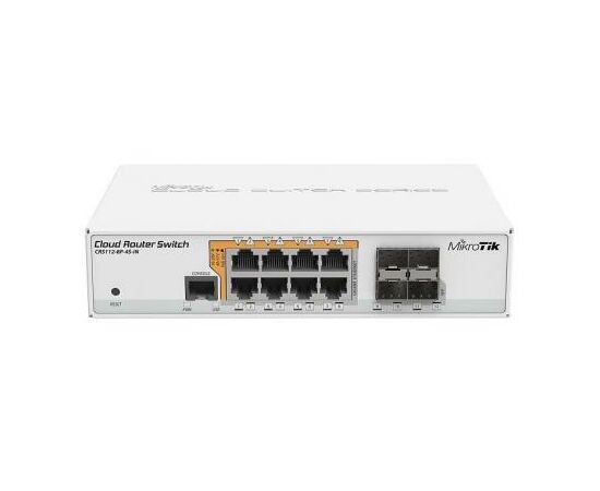 Комутатор мережевий Mikrotik CRS112-8P-4S-IN