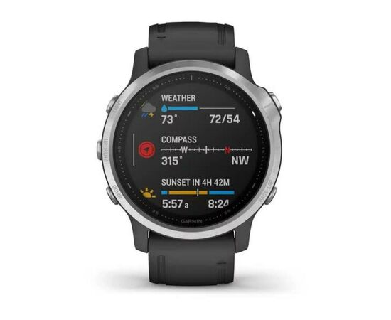 Смарт-часы Garmin Fenix 6S Silver with Black Band (010-02159-01), изображение 2 Смарт-часы Garmin Fenix 6S Silver with Black Band (010-02159-01), изображение 2
