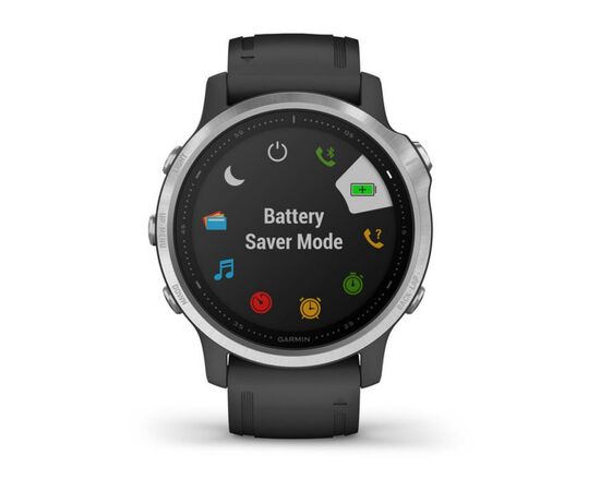 Смарт-часы Garmin Fenix 6S Silver with Black Band (010-02159-01), изображение 4 Смарт-часы Garmin Fenix 6S Silver with Black Band (010-02159-01), изображение 4