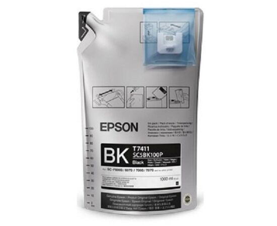 Контейнер с чернилами Epson SC-F6300 UltraChrome DS Ink HD Black 1.1L*6pcs (C13T46D840)