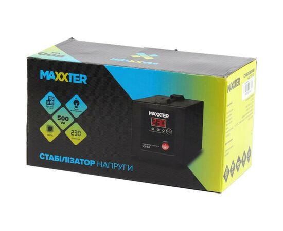 Стабилизатор Maxxter MX-AVR-E500-01, изображение 3 Стабилизатор Maxxter MX-AVR-E500-01, изображение 3