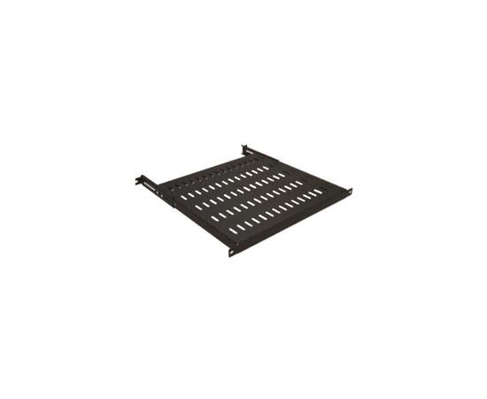 Полка 19" Mirsan 1U глиб. 800-1000мм, регулируемая RAL 9005 (MR.SBR80.01_YK)