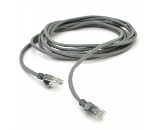Патч-корд 1.5м, RJ-45, Cat.5e, CU, мідь, сірий Ritar (PCR-CU/1.5G / 09100)