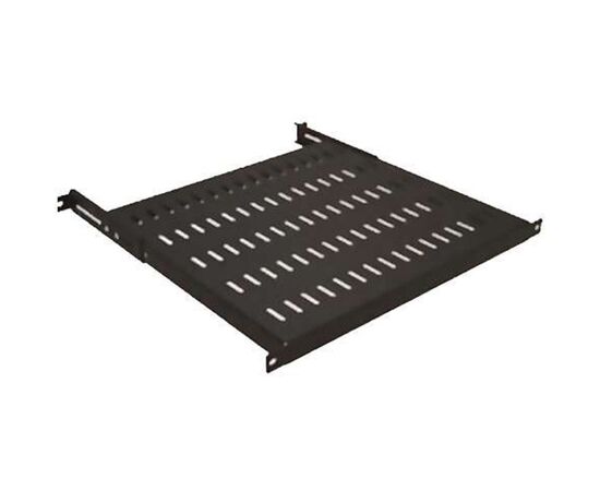 Полка 19" 1U глиб. 500-600мм, регульована RAL 9005 Mirsan (MR.SBR60.01_YK)