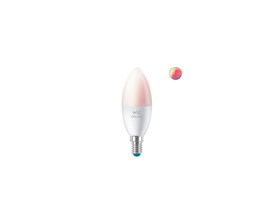 Умная лампочка WiZ E14 4.9W(40W 806Lm) C37 2200-6500K RGB Wi-Fi (929002448802), изображение 2 Умная лампочка WiZ E14 4.9W(40W 806Lm) C37 2200-6500K RGB Wi-Fi (929002448802), изображение 2