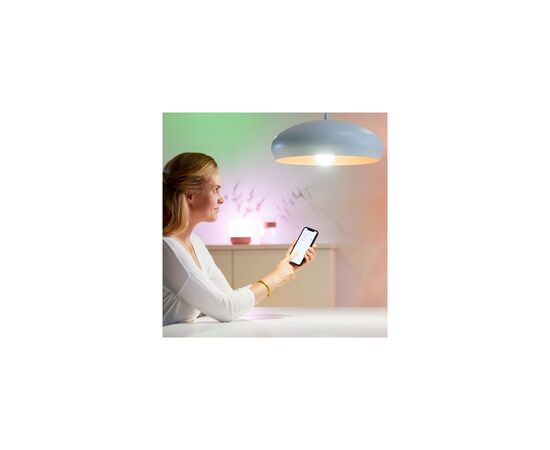 Умная лампочка WiZ E14 4.9W(40W 806Lm) C37 2200-6500K RGB Wi-Fi (929002448802), изображение 6 Умная лампочка WiZ E14 4.9W(40W 806Lm) C37 2200-6500K RGB Wi-Fi (929002448802), изображение 6