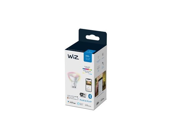 Умная лампочка WiZ GU10 4,7W(50W 400Lm) 2200-6500K RGB Wi-Fi (929002448402), изображение 8 Умная лампочка WiZ GU10 4,7W(50W 400Lm) 2200-6500K RGB Wi-Fi (929002448402), изображение 8