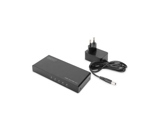 Сплиттер Digitus HDMI (INx1 - OUTx4), 4K, black (DS-45325), изображение 2 Сплиттер Digitus HDMI (INx1 - OUTx4), 4K, black (DS-45325), изображение 2