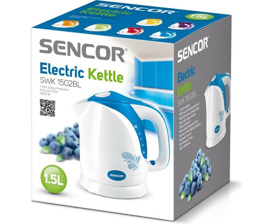 Электрочайник Sencor SWK 1502 BL (SWK1502BL), изображение 2 Электрочайник Sencor SWK 1502 BL (SWK1502BL), изображение 2