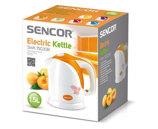 Электрочайник Sencor SWK 1503 OR (SWK1503OR), изображение 2 Электрочайник Sencor SWK 1503 OR (SWK1503OR), изображение 2