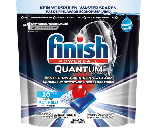 Таблетки для посудомийних машин Finish Quantum Ultimate 20 шт (4002448143093)