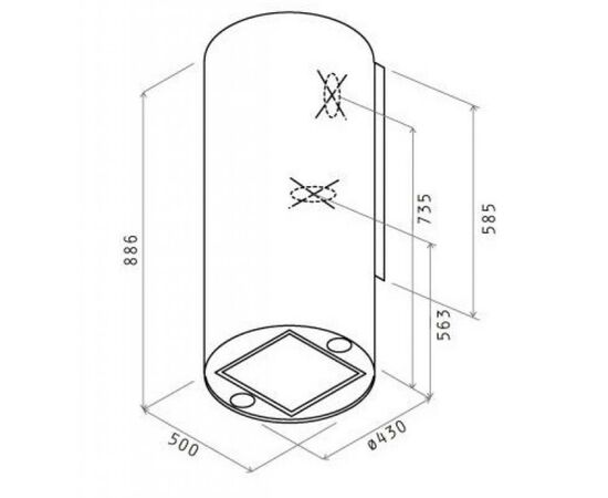 Вытяжка кухонная Elica TUBE PRO BL MAT/A/43, изображение 2 Вытяжка кухонная Elica TUBE PRO BL MAT/A/43, изображение 2