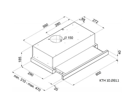 Вытяжка кухонная Kernau KTH 10.261.1 X, изображение 2 Вытяжка кухонная Kernau KTH 10.261.1 X, изображение 2