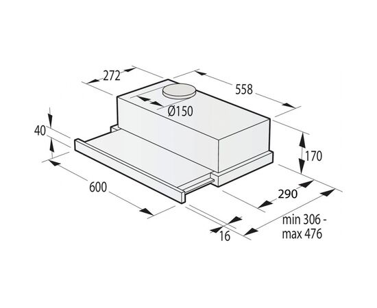 Витяжка кухонна Gorenje TH62E4BG, зображення 6
