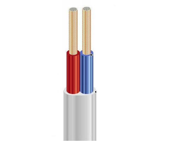 Кабель силовой ЗЗКМ 2х0.75 кв.мм гибкий, плоский, 100м (ШВВП 2x0,75 ECG)