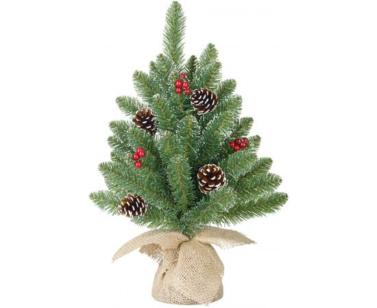 Искусственная сосна Black Box Trees Creston Frosted зеленая с шишками и ягодами 45 см (8718861153040)