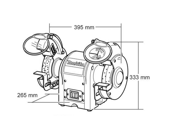 Точильный станок Makita GB 801 (GB801), изображение 3 Точильный станок Makita GB 801 (GB801), изображение 3