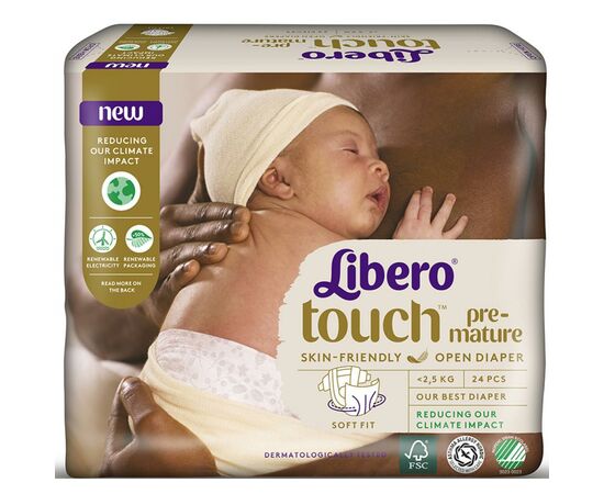 Подгузник Libero Touch Prema от 0 до 2.5 кг 24 шт (7322541069999), изображение 2 Подгузник Libero Touch Prema от 0 до 2.5 кг 24 шт (7322541069999), изображение 2