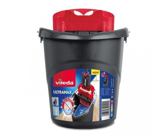 Ведро для швабр Vileda Ultramax с отжимом серое 10 л (4003790109171), изображение 3 Ведро для швабр Vileda Ultramax с отжимом серое 10 л (4003790109171), изображение 3