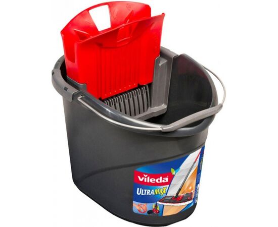 Ведро для швабр Vileda Ultramax с отжимом серое 10 л (4003790109171)