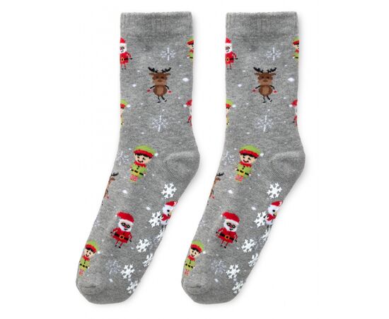 Шкарпетки Bross махрові з оленями (23394-4-gray)