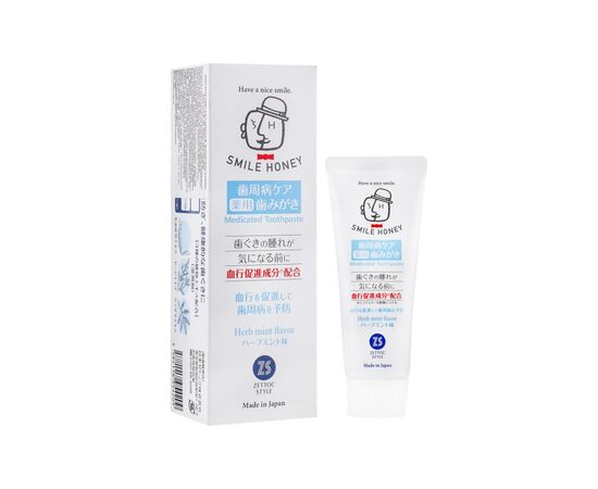 Зубная паста Zettoc Smile Honey Blood Circulation Promoting 120 г (4582118954209), изображение 2 Зубная паста Zettoc Smile Honey Blood Circulation Promoting 120 г (4582118954209), изображение 2