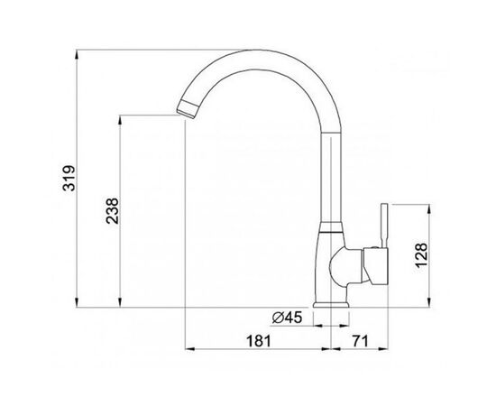 Смеситель Interline C01 CROME, изображение 2 Смеситель Interline C01 CROME, изображение 2