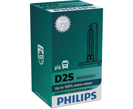 Автолампа Philips D2S X-tremeVision +150%, 1шт (85122XV2C1), изображение 4 Автолампа Philips D2S X-tremeVision +150%, 1шт (85122XV2C1), изображение 4