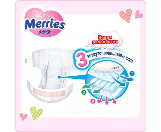 Подгузник Merries для детей XL 12-20 кг 44 шт (543933), изображение 6 Подгузник Merries для детей XL 12-20 кг 44 шт (543933), изображение 6