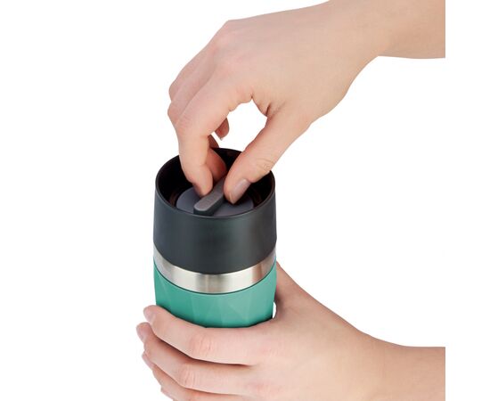 Термокружка Tefal Compact Mug 300 ml Green (N2160310), изображение 3 Термокружка Tefal Compact Mug 300 ml Green (N2160310), изображение 3