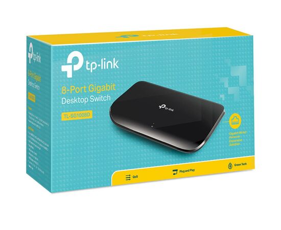 Коммутатор сетевой TP-Link TL-SG1008D, изображение 6 Коммутатор сетевой TP-Link TL-SG1008D, изображение 6