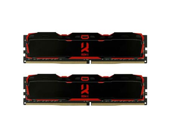 Модуль памяти для компьютера DDR4 16GB (2x8GB) 2666 MHz IRDM Black Goodram (IR-X2666D464L16S/16GDC)