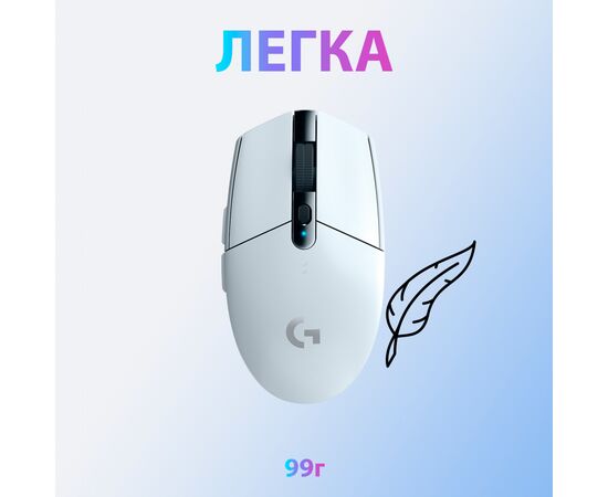 Мышка Logitech G305 Lightspeed White (910-005291), изображение 5 Мышка Logitech G305 Lightspeed White (910-005291), изображение 5