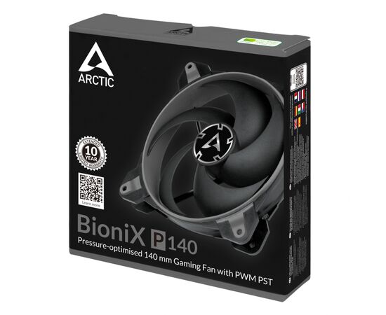 Кулер для корпуса Arctic BioniX P140 Grey (ACFAN00159A), изображение 6 Кулер для корпуса Arctic BioniX P140 Grey (ACFAN00159A), изображение 6