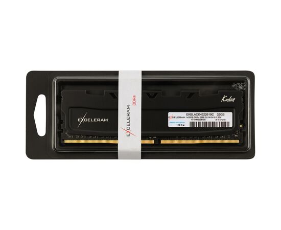Модуль пам'яті для комп'ютера DDR4 32GB 2666 MHz Black Kudos eXceleram (EKBLACK4322619C), зображення 3 Модуль пам'яті для комп'ютера DDR4 32GB 2666 MHz Black Kudos eXceleram (EKBLACK4322619C), зображення 3