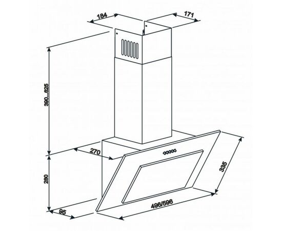 Витяжка кухонна Eleyus VERTICAL 700 60 BL (VERTICAL70060BL), зображення 8 Витяжка кухонна Eleyus VERTICAL 700 60 BL (VERTICAL70060BL), зображення 8