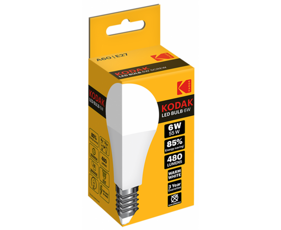 Лампочка Kodak A60 E27 10W 3000K (30419384/B-IK1)