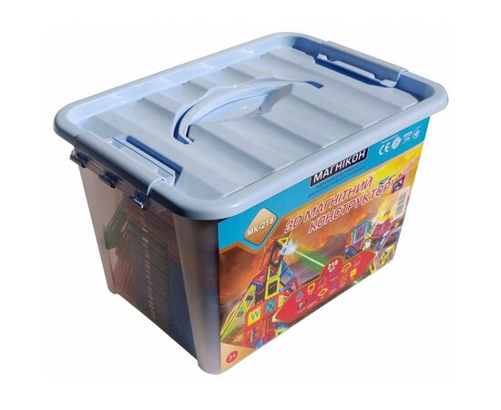 Конструктор Магнікон 218 деталей Plastic box (MK-218), изображение 3 Конструктор Магнікон 218 деталей Plastic box (MK-218), изображение 3