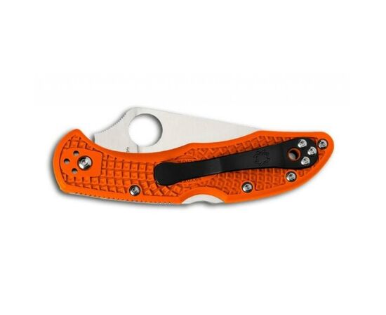 Нож Spyderco Delica 4 Flat Ground Orange (C11FPOR), изображение 2 Нож Spyderco Delica 4 Flat Ground Orange (C11FPOR), изображение 2