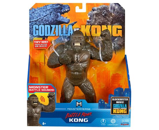 Фігурка Godzilla vs. Kong Конг Делюкс 17 см зі звуком (35503), зображення 3 Фігурка Godzilla vs. Kong Конг Делюкс 17 см зі звуком (35503), зображення 3