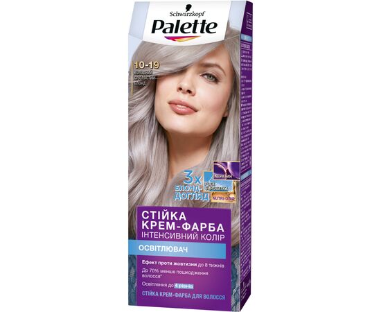 Краска для волос Palette 10-19 Холодный светлый блонд 110 мл (9000101607499)