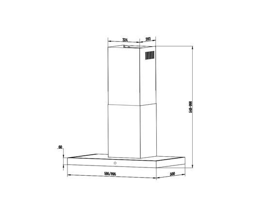 Вытяжка кухонная Interline CUBA X/BL 60 TB/2/T, изображение 9 Вытяжка кухонная Interline CUBA X/BL 60 TB/2/T, изображение 9