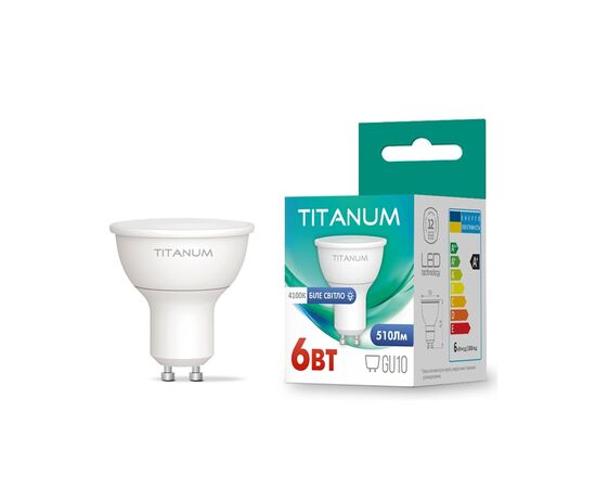 Лампочка TITANUM LED MR16 6W GU10 4100K (TLMR1606104), изображение 3 Лампочка TITANUM LED MR16 6W GU10 4100K (TLMR1606104), изображение 3