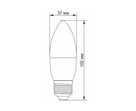 Лампочка TITANUM LED C37e 7W E27 4100K (VL-C37e-07274), изображение 2 Лампочка TITANUM LED C37e 7W E27 4100K (VL-C37e-07274), изображение 2