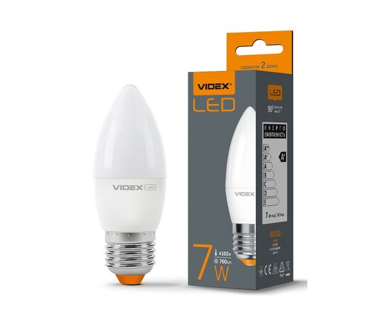Лампочка TITANUM LED C37e 7W E27 4100K (VL-C37e-07274), изображение 3 Лампочка TITANUM LED C37e 7W E27 4100K (VL-C37e-07274), изображение 3