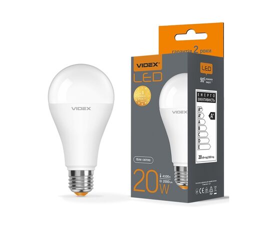 Лампочка TITANUM LED A65e 20W E27 4100K (VL-A65e-20274), изображение 3 Лампочка TITANUM LED A65e 20W E27 4100K (VL-A65e-20274), изображение 3
